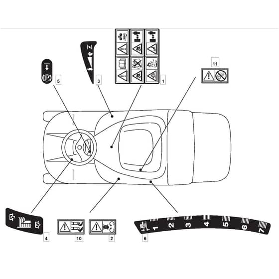 1228H - 2011-2013 - 2T1524483/UM9 - Mountfield Ride On Mower Labels Diagram