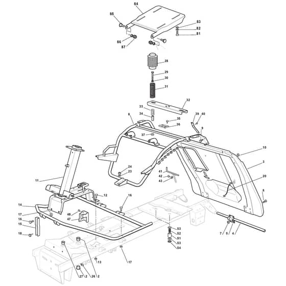 1228HB - 2014 - 2T0220213/MFR - Mountfield Ride On Mower Frame Diagram