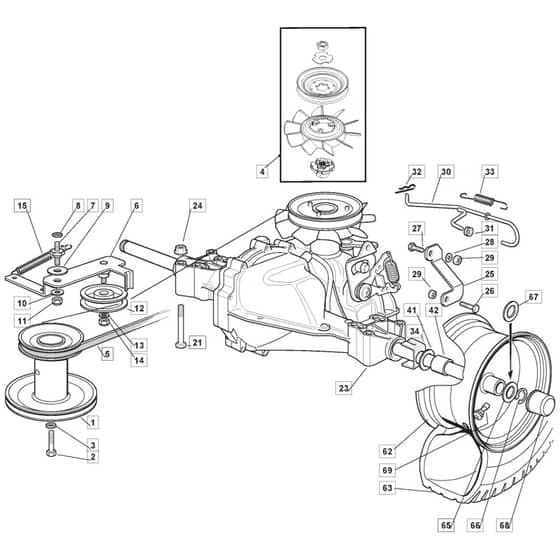 1228HB - 2012-2013 - 2T0220283/MFR - Mountfield Ride On Mower Transmission Diagram