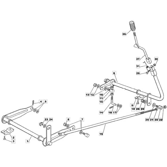 1228M - 2002 - 13-2641-12 - Mountfield Ride On Mower Deck Lifting Diagram