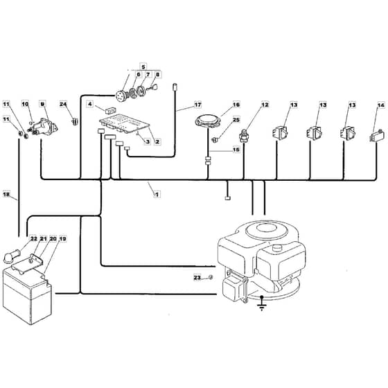 1228M - 2002 - 13-2641-12 - Mountfield Ride On Mower Electrics Diagram