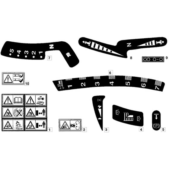 1228M - 2002 - 13-2641-12 - Mountfield Ride On Mower Labels Diagram