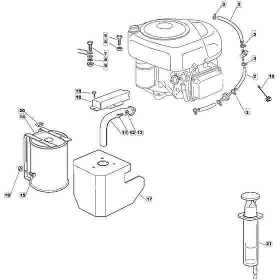 1228M - 2005 - 13-2641-15 - Mountfield Ride On Mower Engine Diagram
