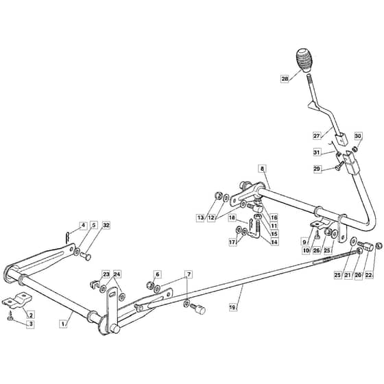 1228M - 2006 - 13-2641-16 - Mountfield Ride On Mower Deck Lifting Diagram