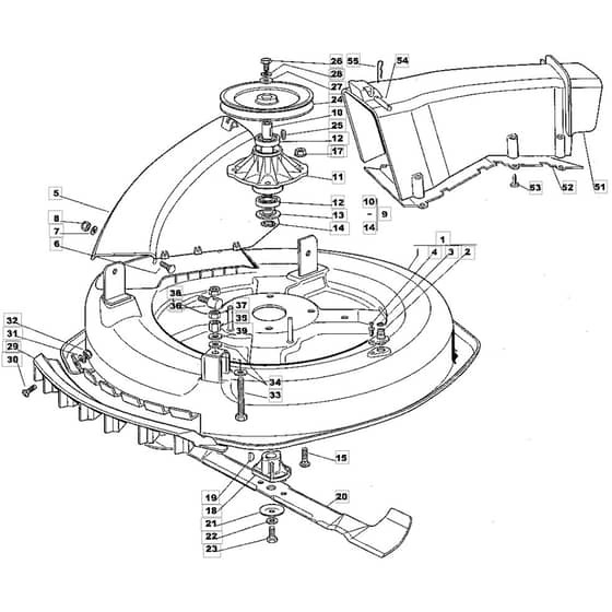 1228M - 2003 - 23-2641-13 - Mountfield Ride On Mower 72cm Deck Diagram