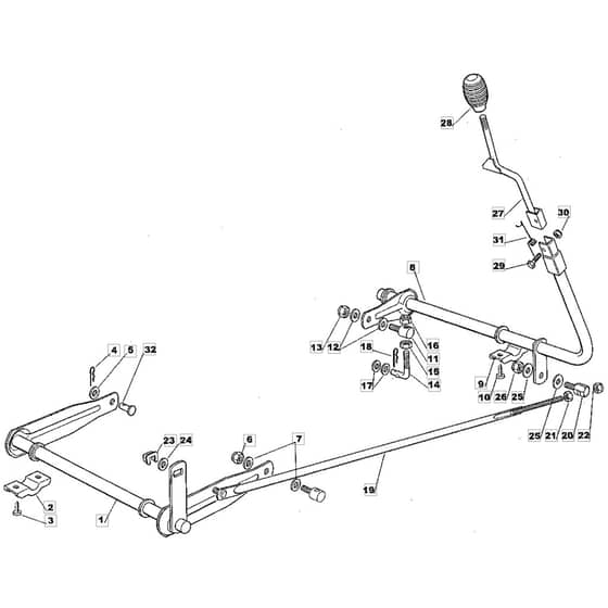 1228M - 2003 - 23-2641-13 - Mountfield Ride On Mower Deck Lifting Diagram