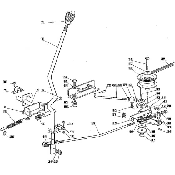 1228M - 2003 - 23-2641-13 - Mountfield Ride On Mower Engagement Diagram