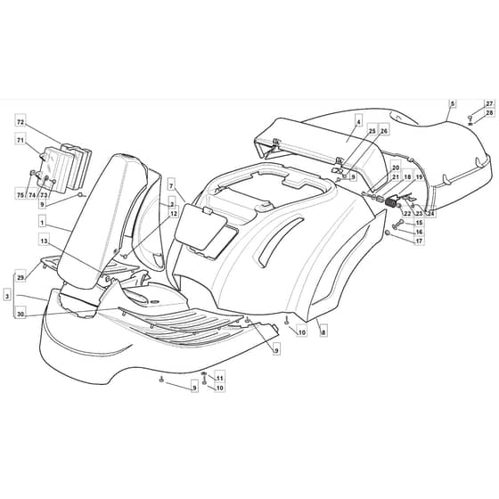 1228M - 2004-2007 - 299981133/MOE - Mountfield Ride On Mower Body Diagram