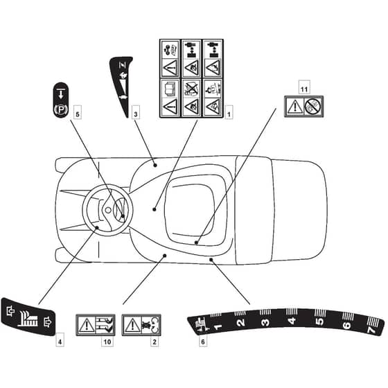 1228M - 2004-2007 - 299981133/MOE - Mountfield Ride On Mower Labels Diagram