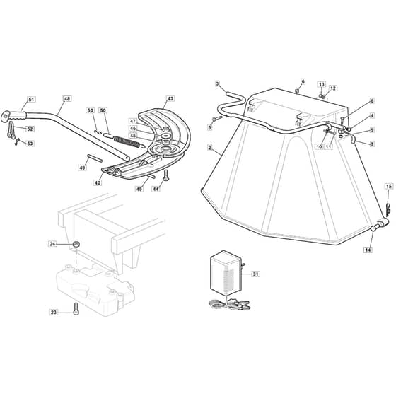 1228M - 2008 - 299981233/M08 - Mountfield Ride On Mower Options Diagram
