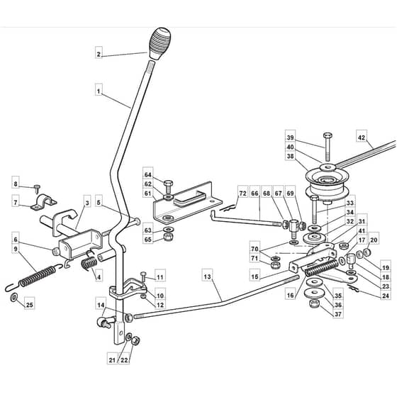 1228M - 2008 - 299981283/UM8 - Mountfield Ride On Mower Engagement Diagram
