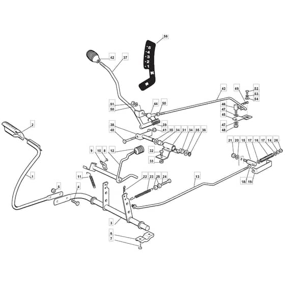 1228M - 2011-2012 - 2T1124483/UM9 - Mountfield Ride On Mower Controls Diagram