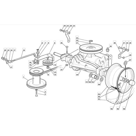 1228M - 2011-2012 - 2T1124483/UM9 - Mountfield Ride On Mower Transmission Diagram