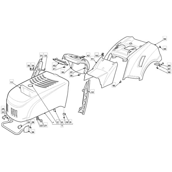 1235M - 2007 - 13-2687-12 - Mountfield Ride On Mower Body Diagram
