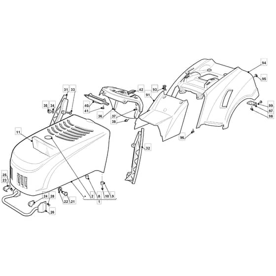 1235M - 2007 - 299954263/ME7 - Mountfield Ride On Mower Body Diagram