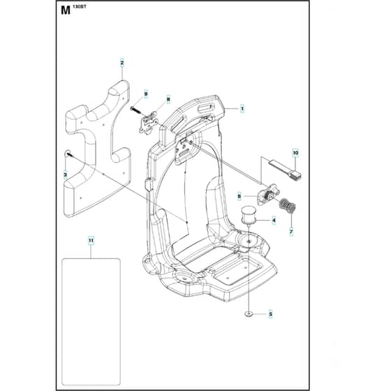 Husqvarna 130 BT - 2008-10 Frame