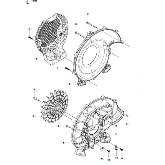 Husqvarna 130 BT - 965102204 - 20070100001-20133299999 Fan