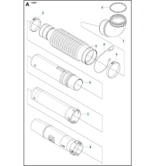 Husqvarna 130 BT Tube