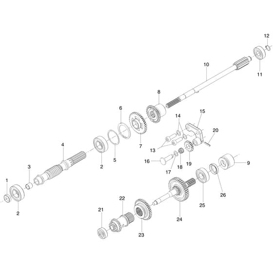 130 S - Bertolini Sickle Bar Mower Gears Diagram