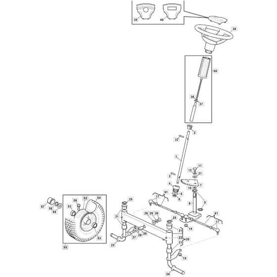 1328H - 2022 - 2T0210483/M22 - Mountfield Ride On Mower Steering Diagram