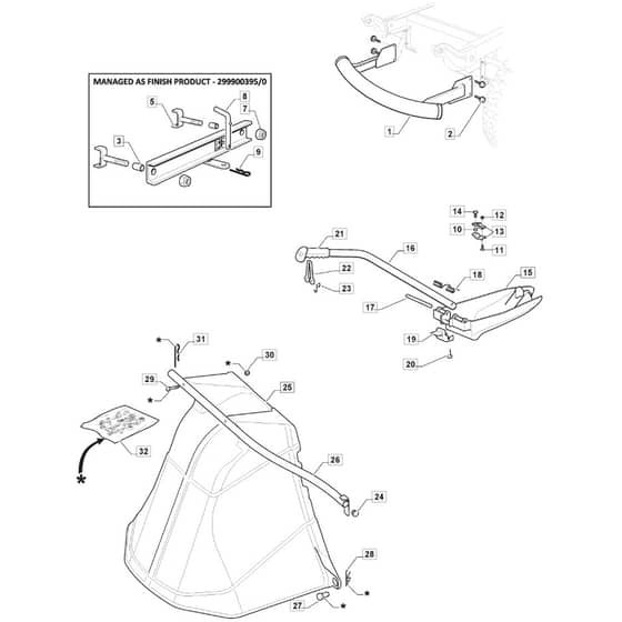 1330M  - 2019 - 2T2000483/M19 - Mountfield Ride On Mower Options Diagram