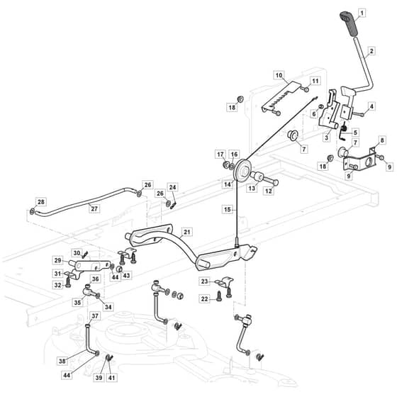 1330M  - 2022-2023 - 2T2000483/M22 - Mountfield Ride On Mower Deck Lifting Diagram