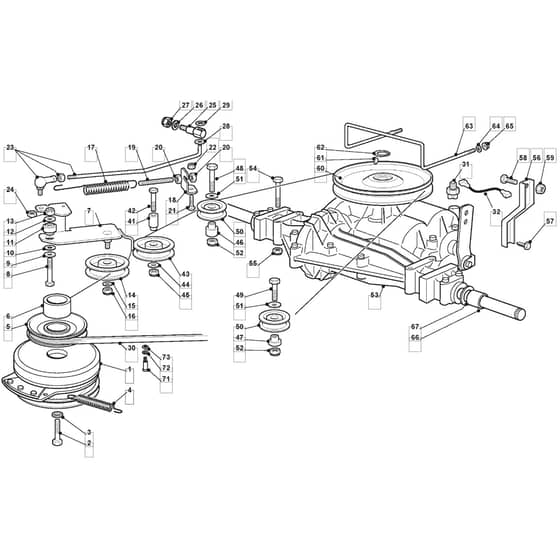 1335M - 2008 - 299954233/M08 - Mountfield Ride On Mower Clutch Diagram