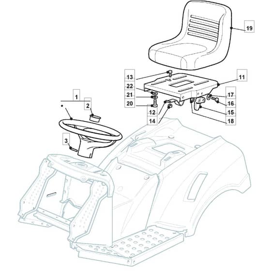 1335M - 2008 - 299954233/M08 - Mountfield Ride On Mower Seat Diagram