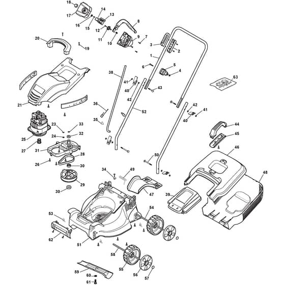 135 EN - 2014 - 293320063/FER - Castel Garden Rotary Mower Electric Walkbehind Diagram