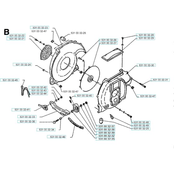 Husqvarna 140 B - 19952700001-19960900000 Fan