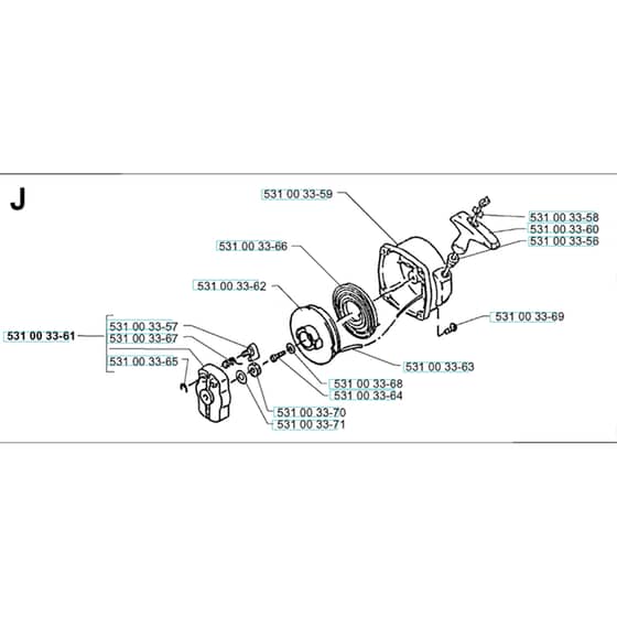Husqvarna 140 B - 19960900001-19974000000 Starter