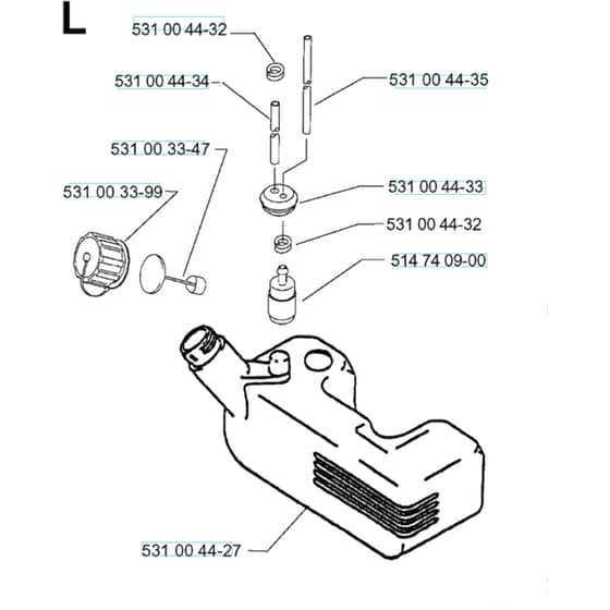 Husqvarna 140 B - 19974000001-Current Fuel Tank