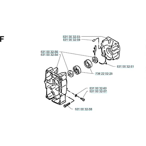 Husqvarna 141 B - 19974000001-20041399999 Crankcase