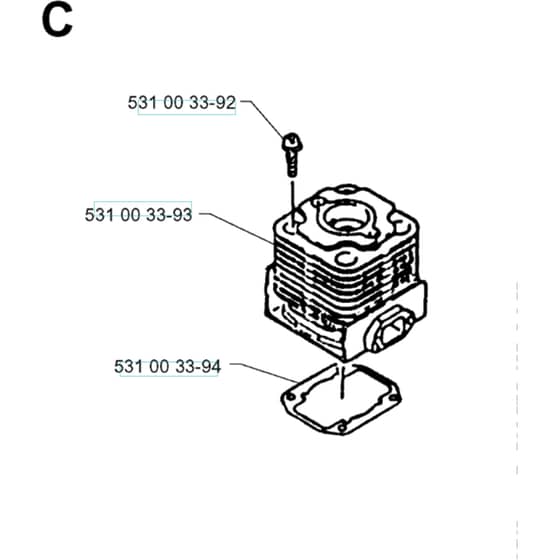 Husqvarna 141 B - 19974000001-20041399999 Cylinder
