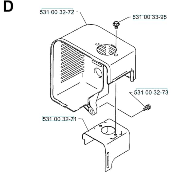 Husqvarna 141 B - 19974000001-20041399999 Heat Shield