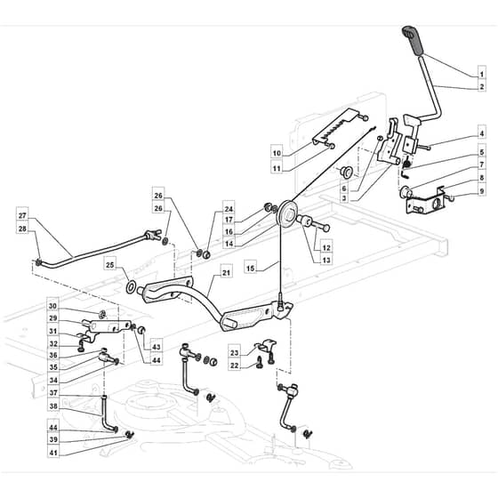 1430H - 2012-2013 - 2T2110483/M11 - Mountfield Ride On Mower Deck Lifting Diagram