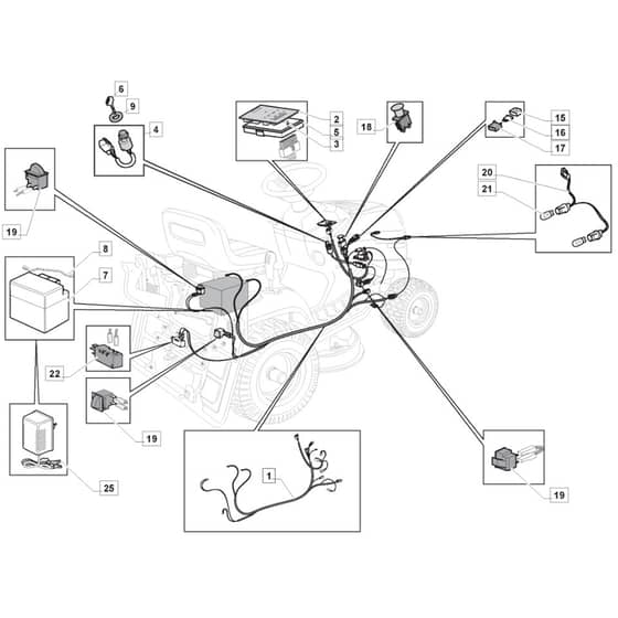 1430H - 2012-2013 - 2T2110483/M11 - Mountfield Ride On Mower Electrics Diagram