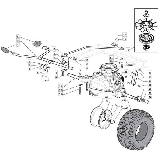 1430H - 2012-2013 - 2T2110483/M11 - Mountfield Ride On Mower Transmission Diagram