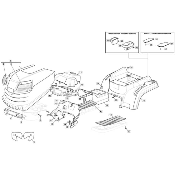 1430M - 2012-2013 - 2T2010483/M11 - Mountfield Ride On Mower Body Diagram