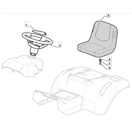 1430M - 2012-2013 - 2T2010483/M11 - Mountfield Ride On Mower Seat Diagram