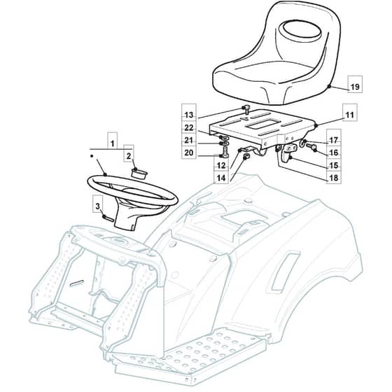 1435E - 2007 - 299954323/MO7 - Mountfield Ride On Mower Seat Diagram