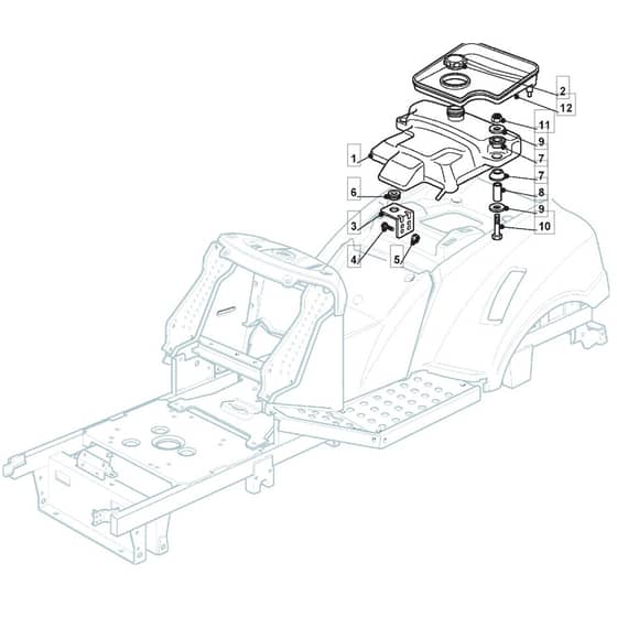 1435H - 2008 - 299954333/M08 - Mountfield Ride On Mower Fuel Tank Diagram