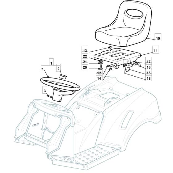1435H - 2008 - 299954333/M08 - Mountfield Ride On Mower Seat Diagram