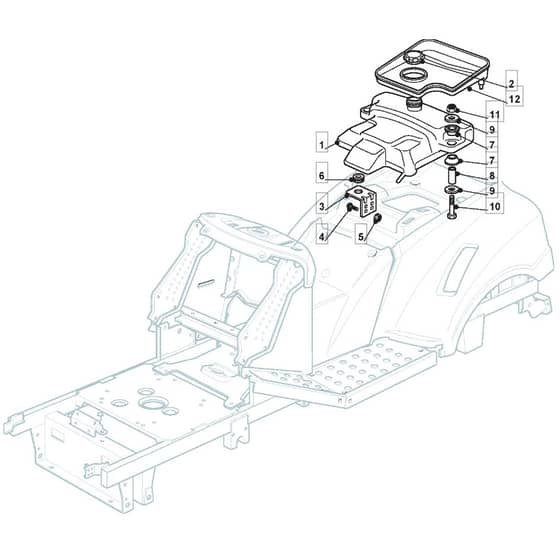 1435H - 2008 - 299964333/BM8 - Mountfield Ride On Mower Fuel Tank Diagram
