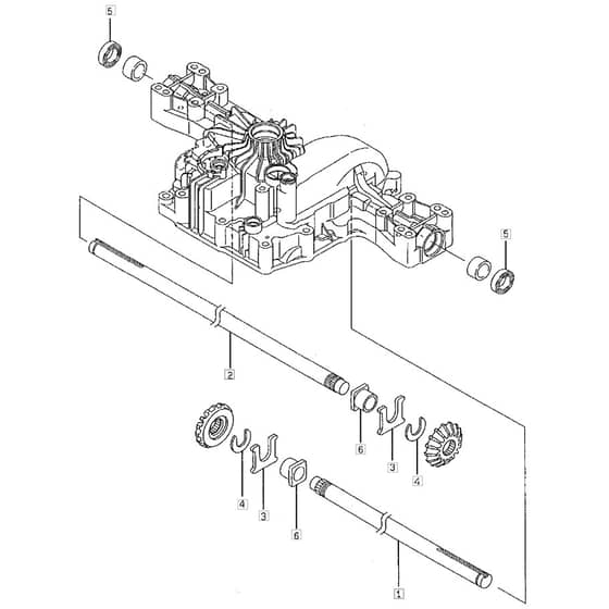 1436H - 2002 - 13-2652-12 - Mountfield Ride On Mower K46 Axle Shaft Diagram