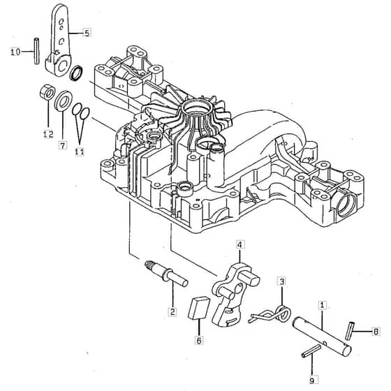 1436H - 2002 - 13-2652-12 - Mountfield Ride On Mower K46 Control Shaft Diagram