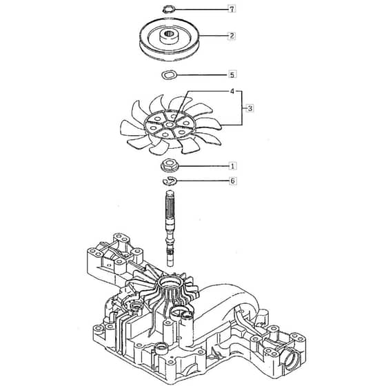 1436H - 2002 - 13-2652-12 - Mountfield Ride On Mower K46 Fan Diagram