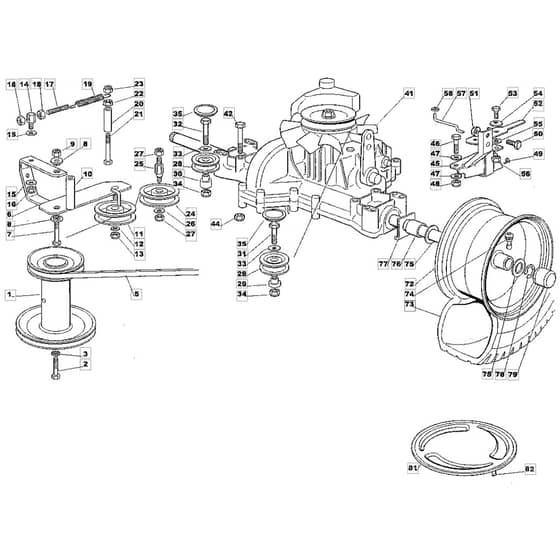1436H - 2003 - 13-2652-13 - Mountfield Ride On Mower Transmission Diagram