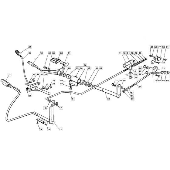 1436H - 2004 - 13-2652-14 - Mountfield Ride On Mower Controls Diagram