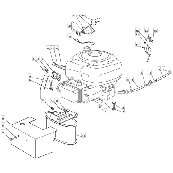 1436H - 2005 - 13-2652-15 - Mountfield Ride On Mower B&S Engine Diagram